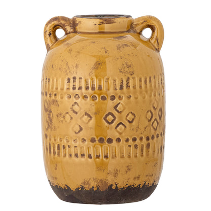 Bloomingville Rijad Deko-Vase, Gelb, Terrakotta
