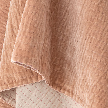 Bloomingville Gamma Quilt, Rose, Baumwolle