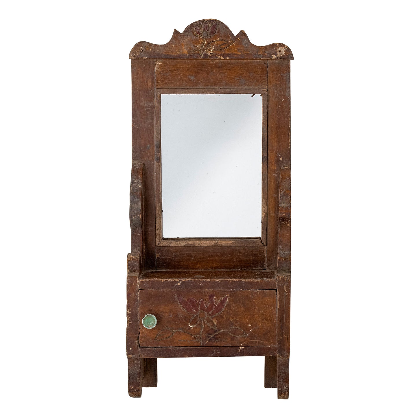 Creative Collection Sehar Spiegel mit Ablage, Braun, Recyceltes Holz