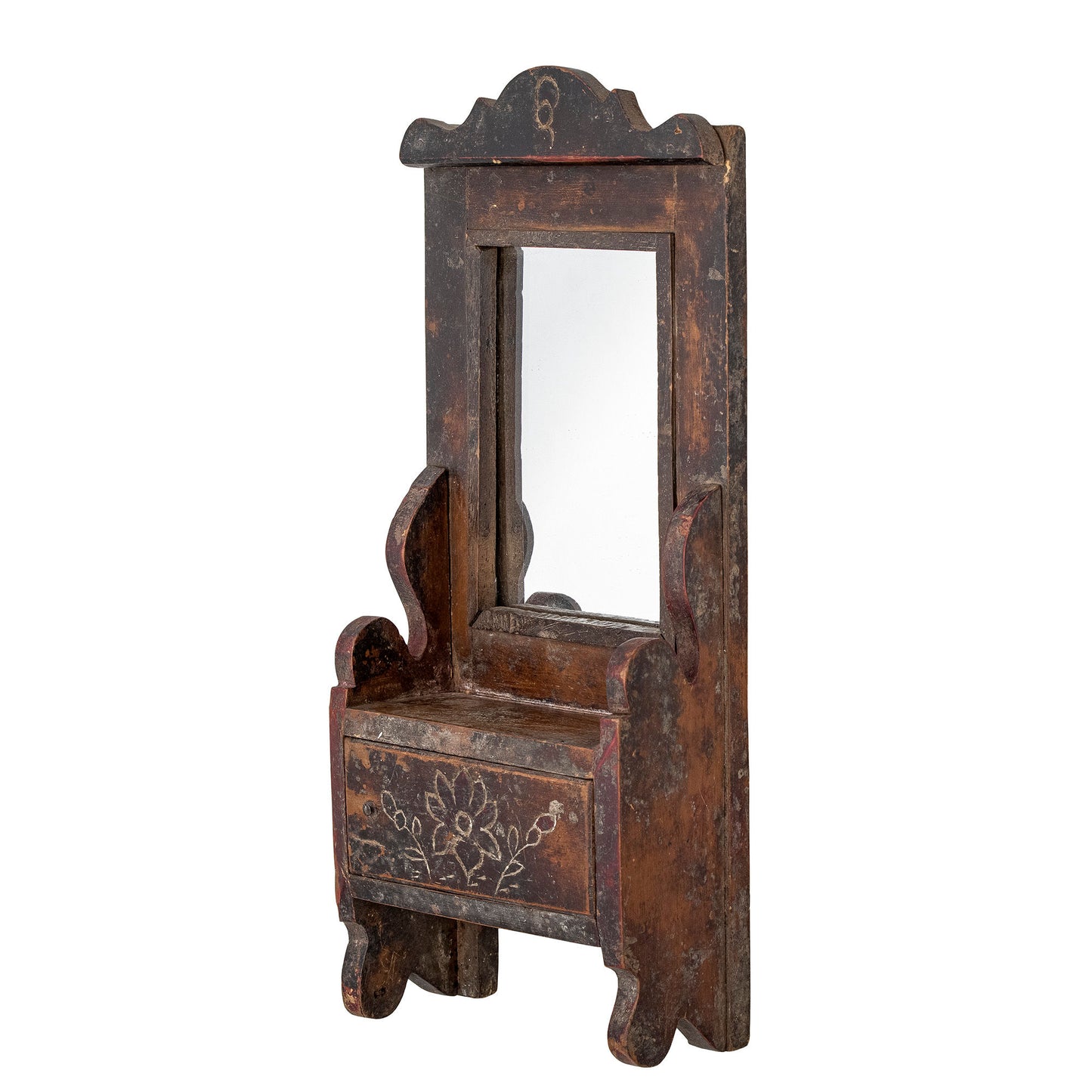 Creative Collection Sehar Spiegel mit Ablage, Braun, Recyceltes Holz