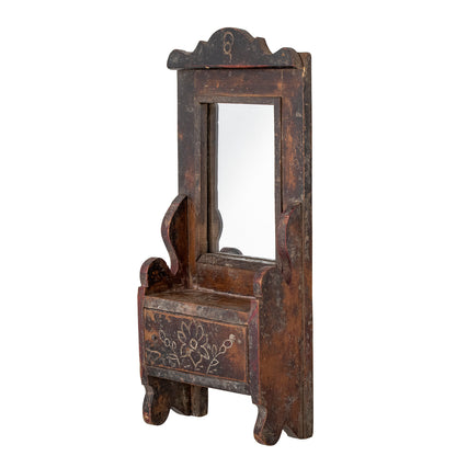 Creative Collection Sehar Spiegel mit Ablage, Braun, Recyceltes Holz