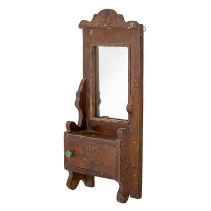 Creative Collection Sehar Spiegel mit Ablage, Braun, Recyceltes Holz
