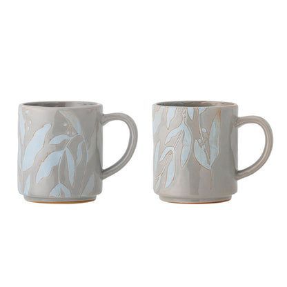 Bloomingville Aurora Becher, Grau, Steingut