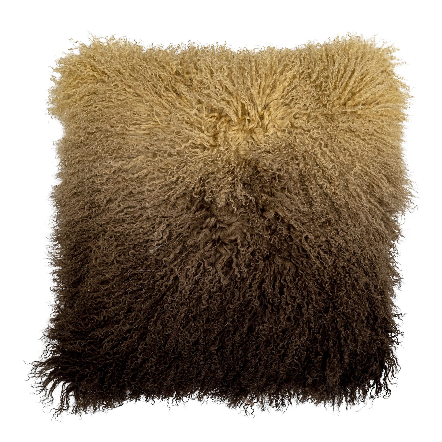 Bloomingville Pansy Kissen, Braun, Lambskin Tibetian