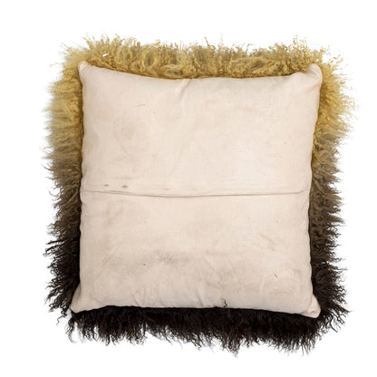 Bloomingville Pansy Kissen, Braun, Lambskin Tibetian