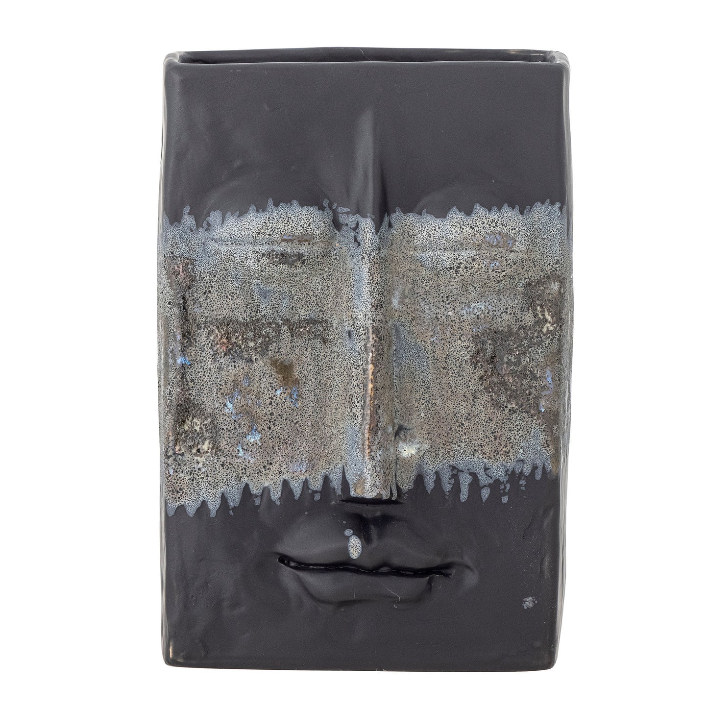 Bloomingville Nasru Vase, Schwarz, Steingut