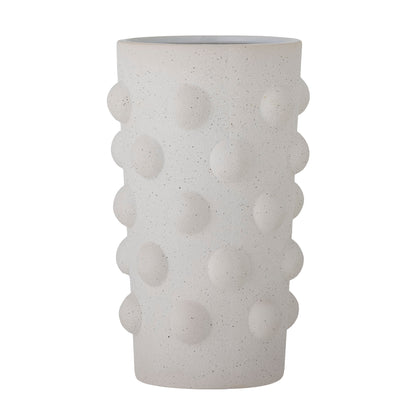 Bloomingville Artan Vase, Weiß, Steingut