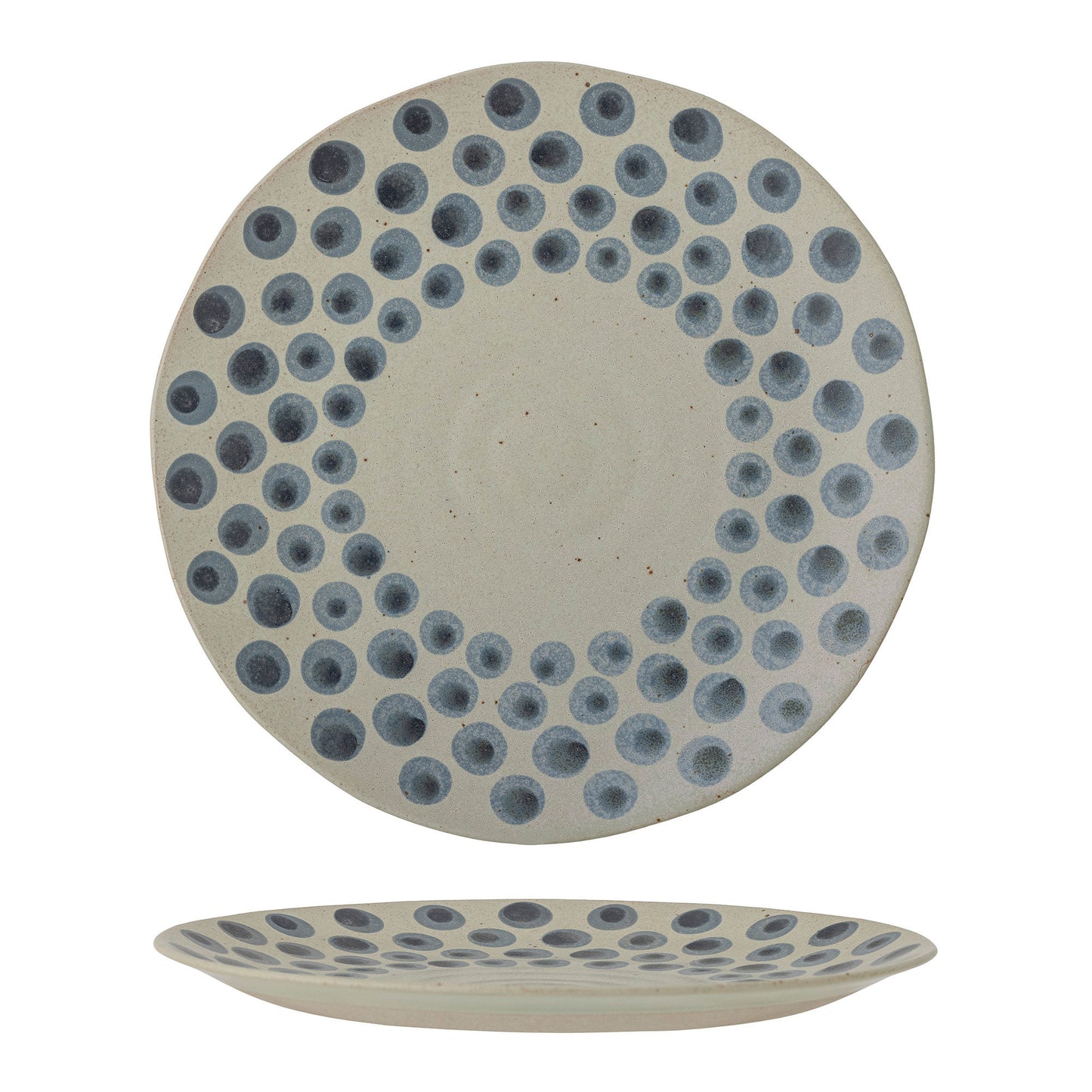 Bloomingville Tinni Teller, Blue, Steingut