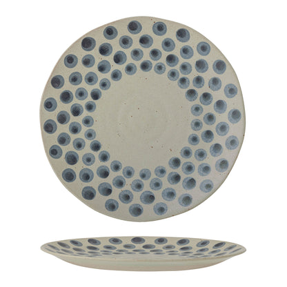 Bloomingville Tinni Teller, Blue, Steingut