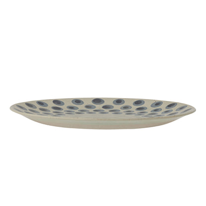 Bloomingville Tinni Teller, Blue, Steingut