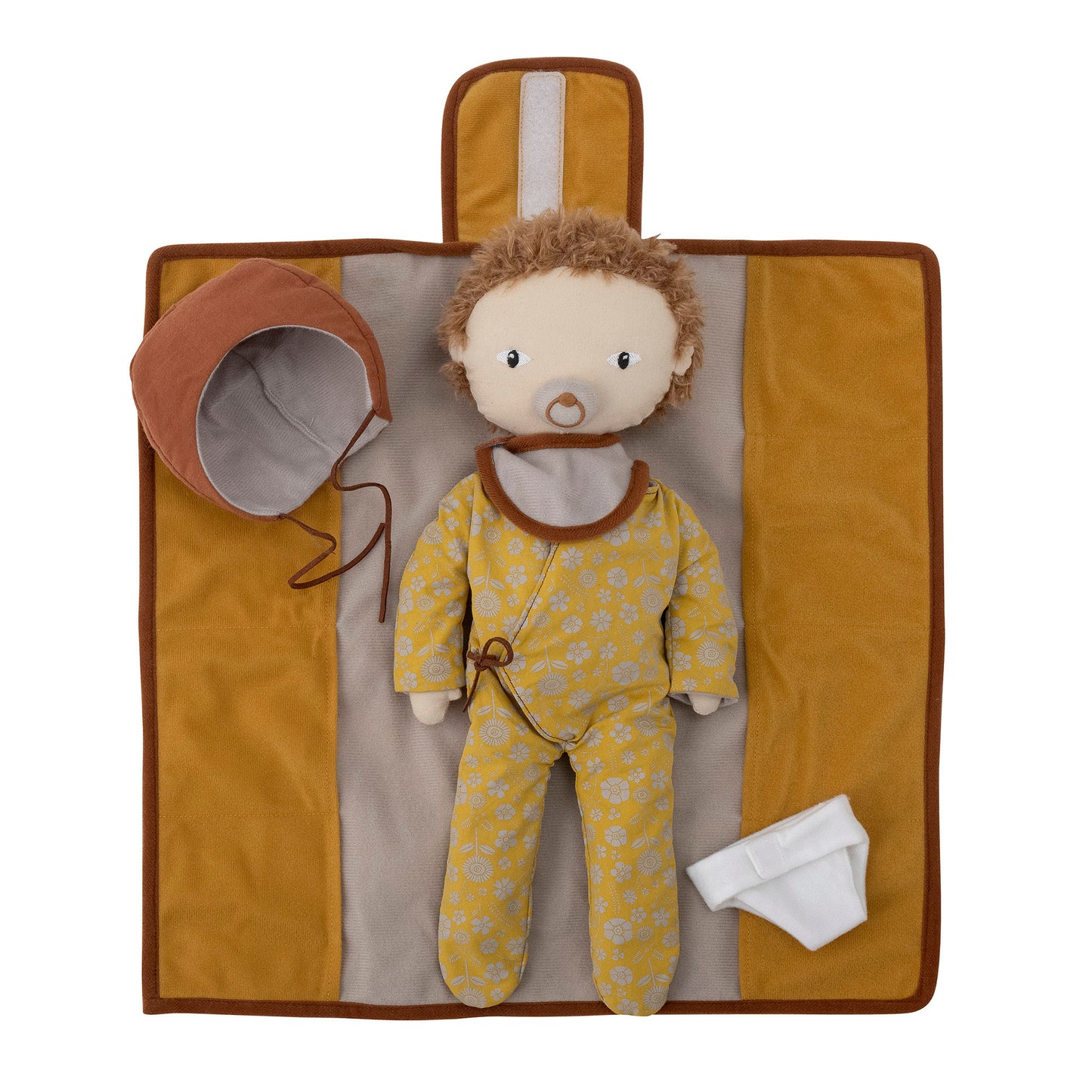 Bloomingville MINI Nalle Puppe, Braun, Baumwolle