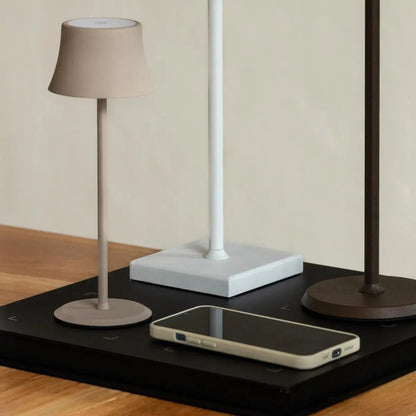 Vondel Mini Shadow Grey Akku-Lampe | Dimmbar und perfekt für das Gastgewerbe