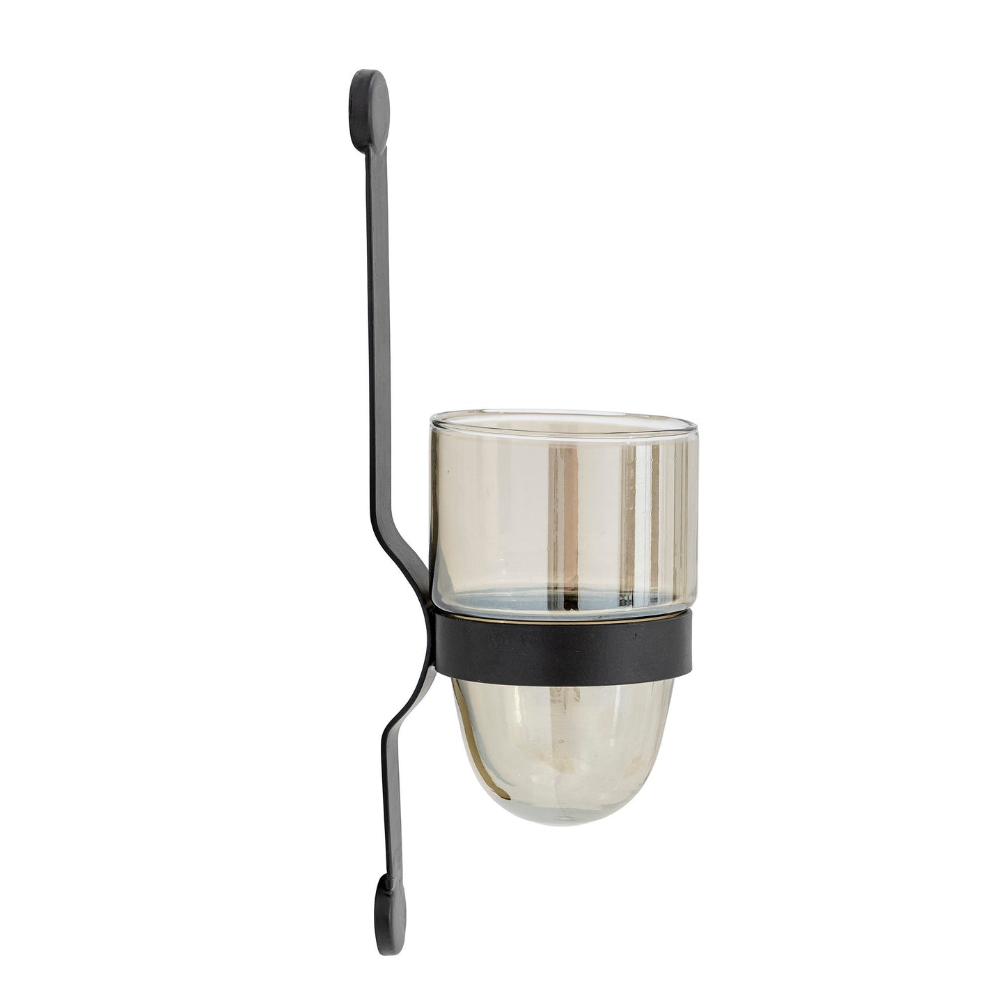 Bloomingville Jasmina Wandteelichthalter, Schwarz, Glas