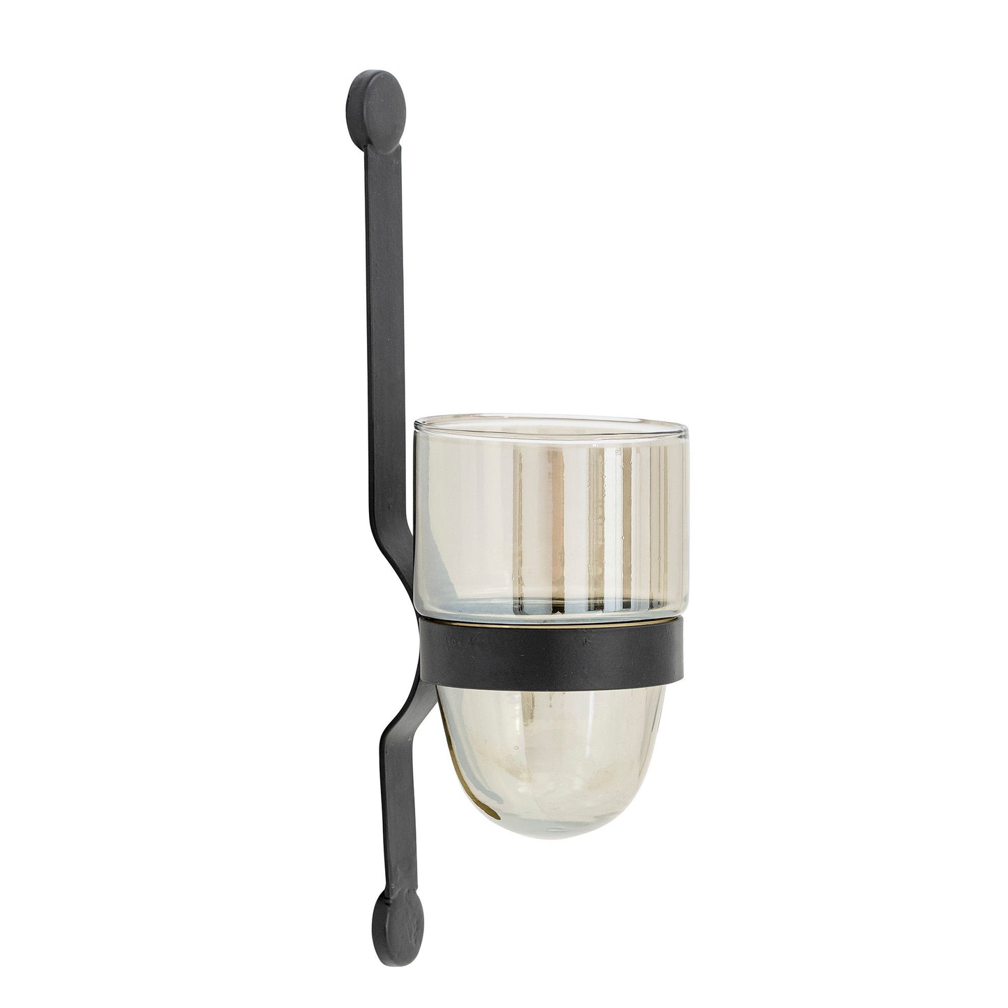 Bloomingville Jasmina Wandteelichthalter, Schwarz, Glas