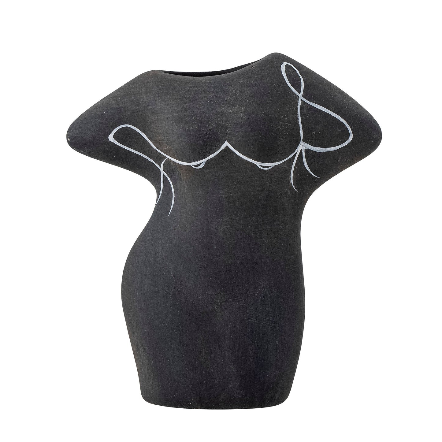 Bloomingville Lulu Deko-Vase, Schwarz, Terrakotta