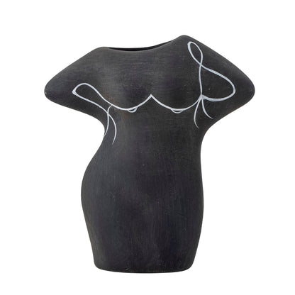 Bloomingville Lulu Deko-Vase, Schwarz, Terrakotta