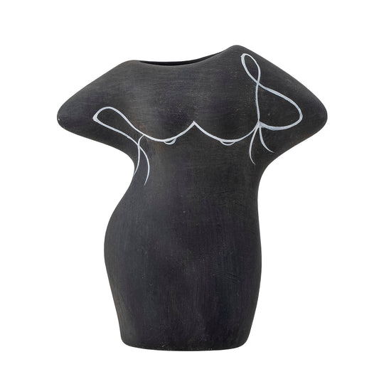 Bloomingville Lulu Deko-Vase, Schwarz, Terrakotta