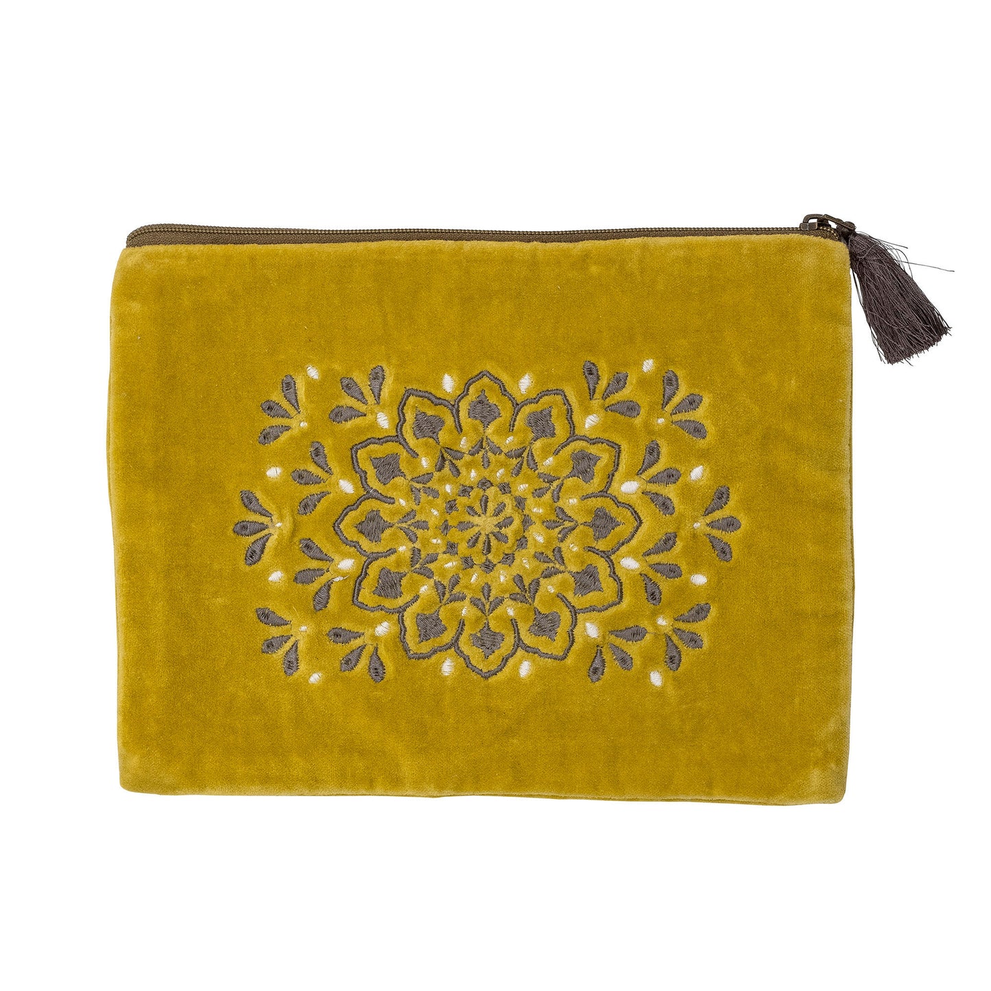 Bloomingville Stefania Kosmetiktasche, Gelb, Baumwolle