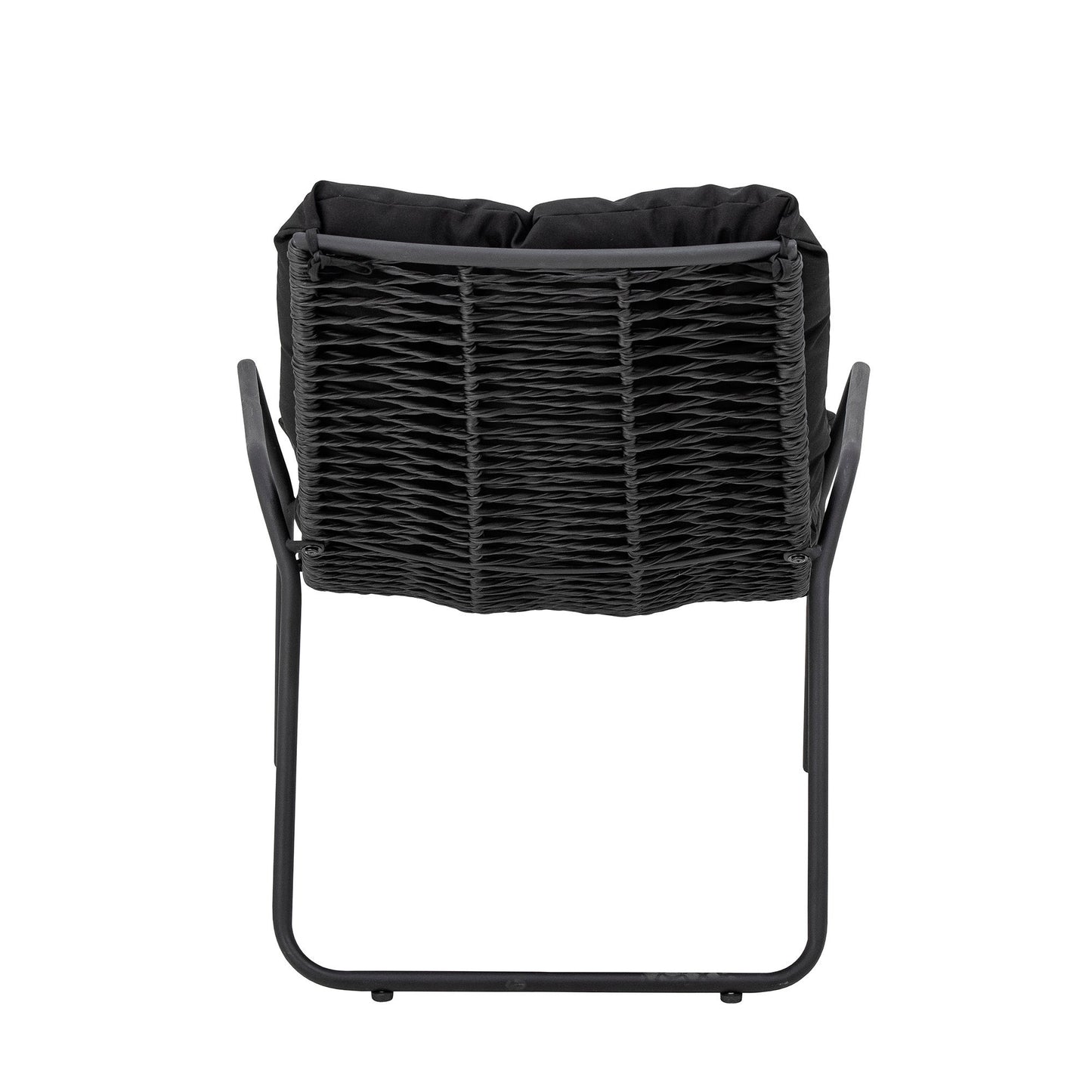 Bloomingville Boel Liegestuhl mit Hocker, Schwarz, Metall