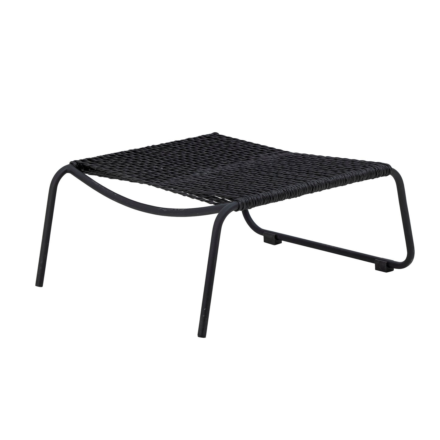 Bloomingville Boel Liegestuhl mit Hocker, Schwarz, Metall