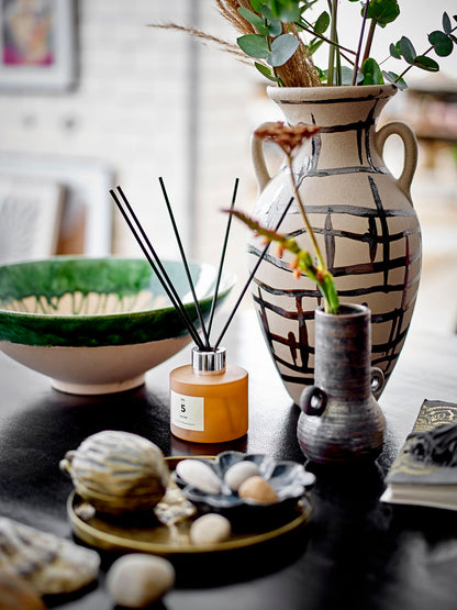 Bloomingville Ohana Vase, Schwarz, Steingut