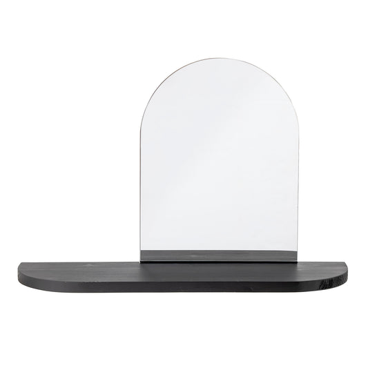 Bloomingville Annlie Spiegel mit Ablage, Schwarz, MDF