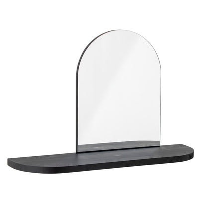 Bloomingville Annlie Spiegel mit Ablage, Schwarz, MDF