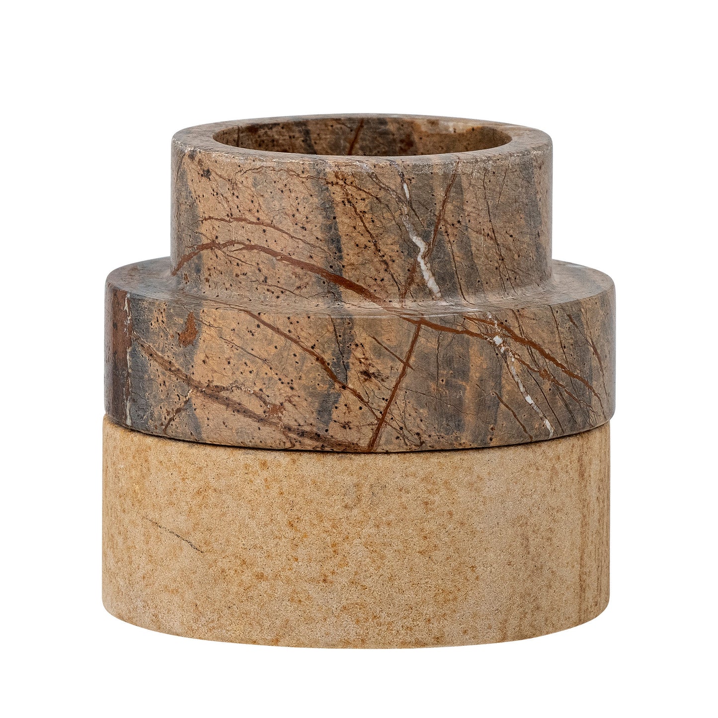Bloomingville Dalin Votive & Candle Holder, Braun, Sandstein