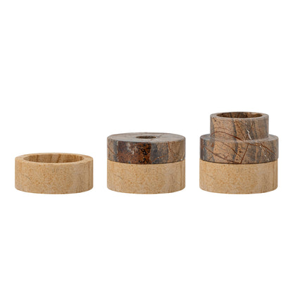 Bloomingville Dalin Votive & Candle Holder, Braun, Sandstein