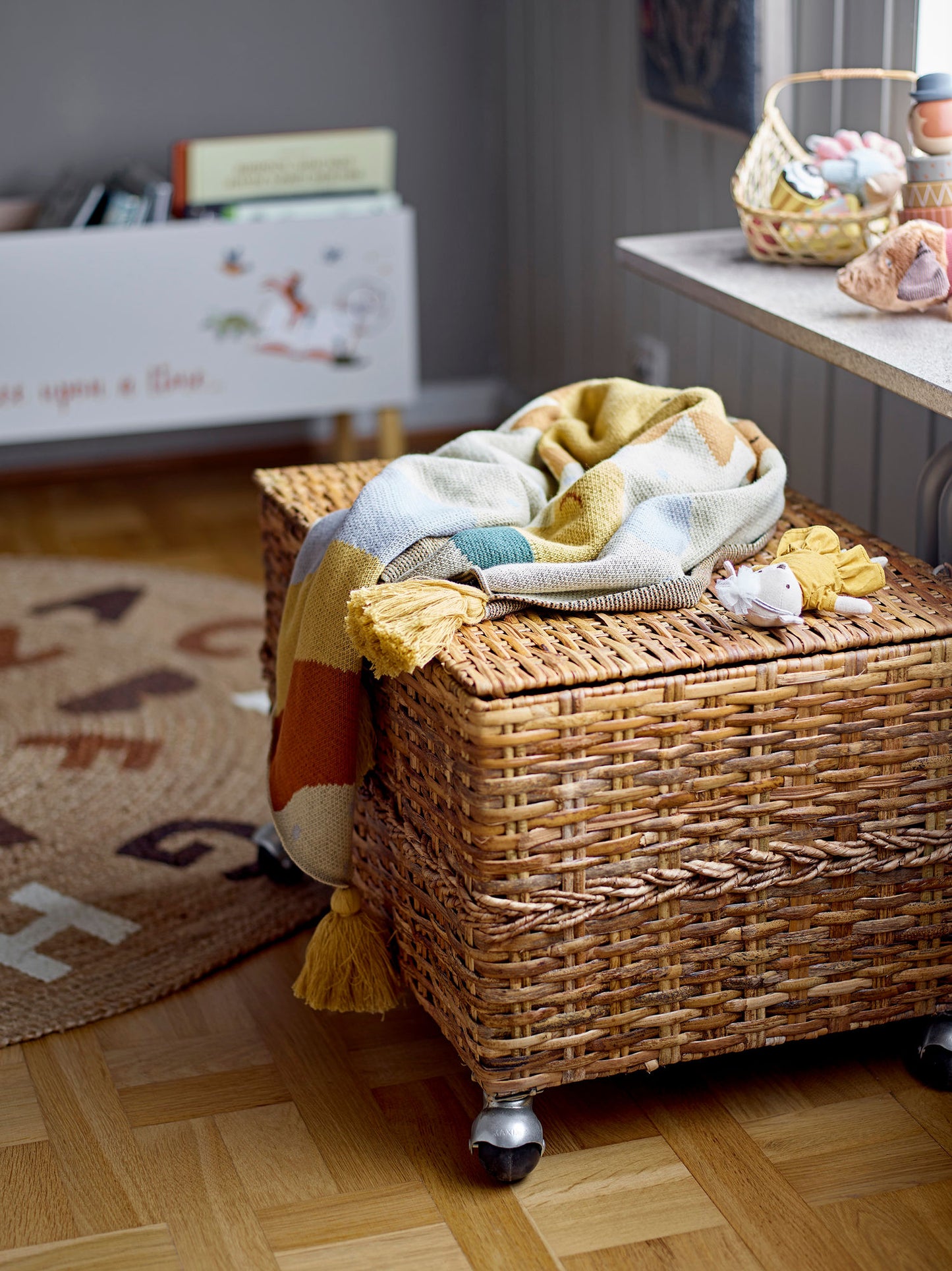 Bloomingville MINI Dinne Teppich, Braun, Jute