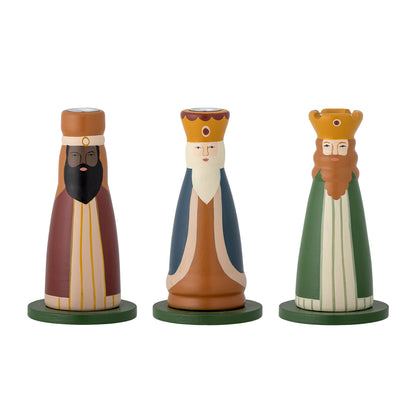 Bloomingville Betiel Kerzenhalter, Bunt, Buche