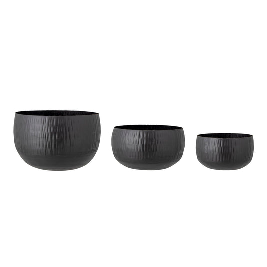 Bloomingville Abisha Blumentopf, Schwarz, Metall