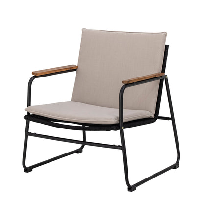 Bloomingville Hampton Loungesessel, Schwarz, Metall
