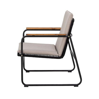 Bloomingville Hampton Loungesessel, Schwarz, Metall