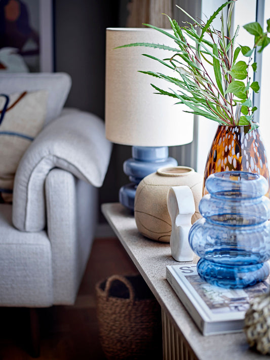 Bloomingville Fabiola Tischlampe, Blue, Glas