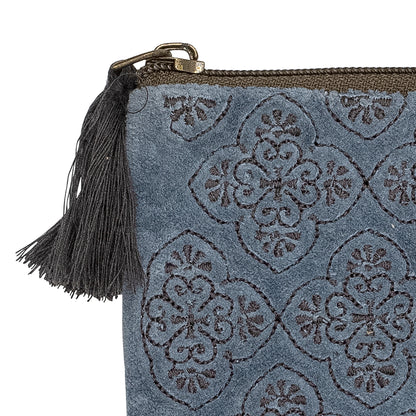 Bloomingville Sofina Kosmetiktasche, Blue, Baumwolle
