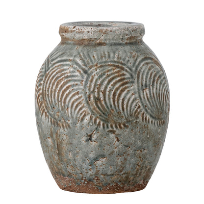 Bloomingville Damian Deko-Vase, Grün, Terrakotta