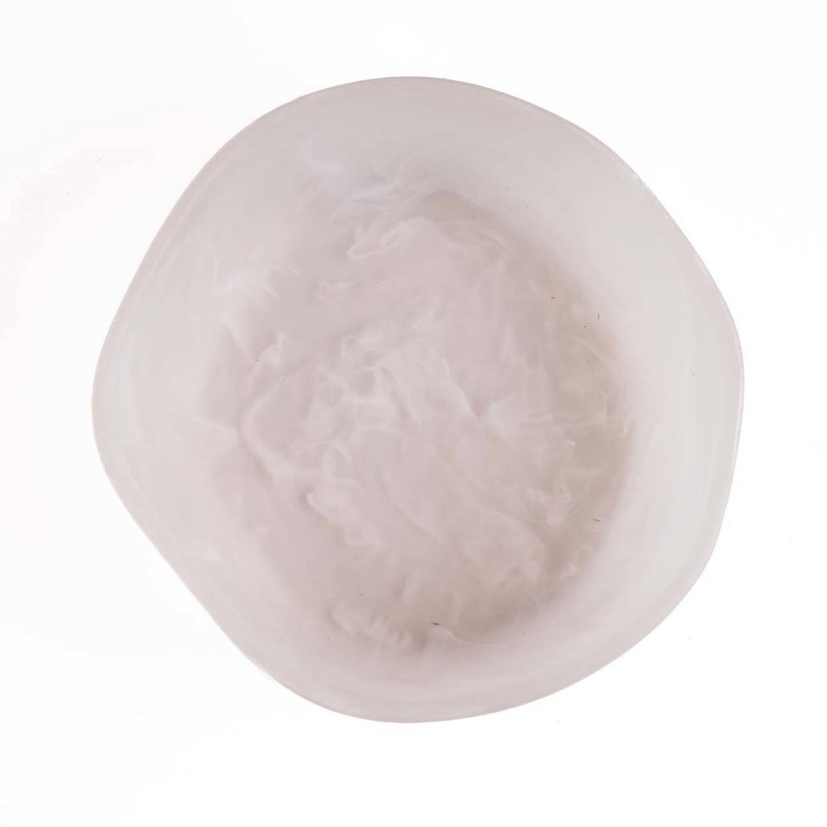 Die Resin Organic Bowl – Rosa Weiß – L