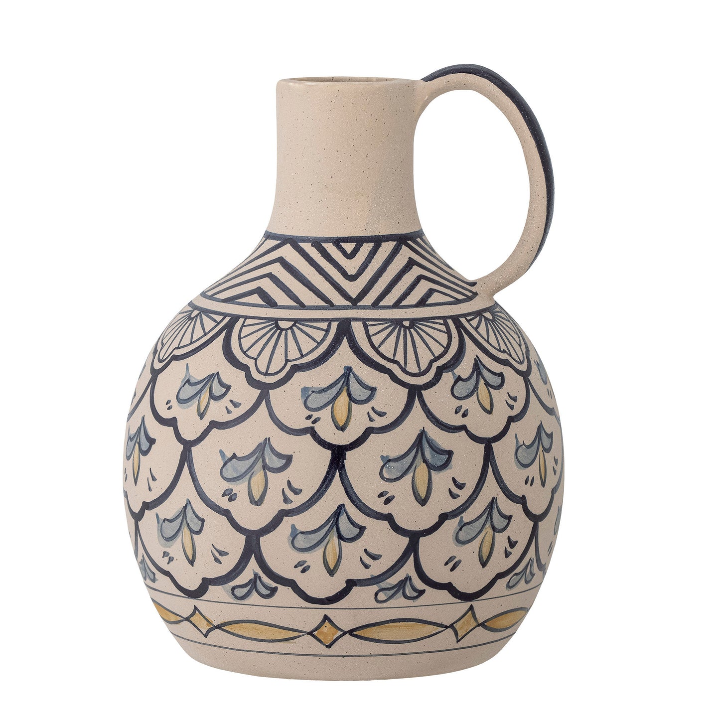 Bloomingville Nadya Vase, Blue, Steingut