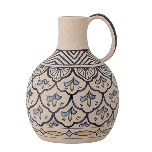 Bloomingville Nadya Vase, Blue, Steingut