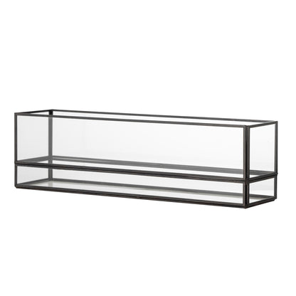 Bloomingville Filula Teelichthalter, Schwarz, Glas