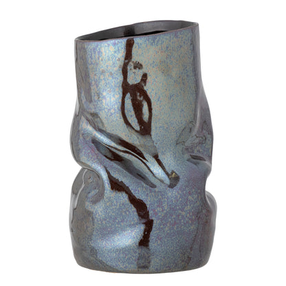 Bloomingville Apio Vase, Schwarz, Steingut