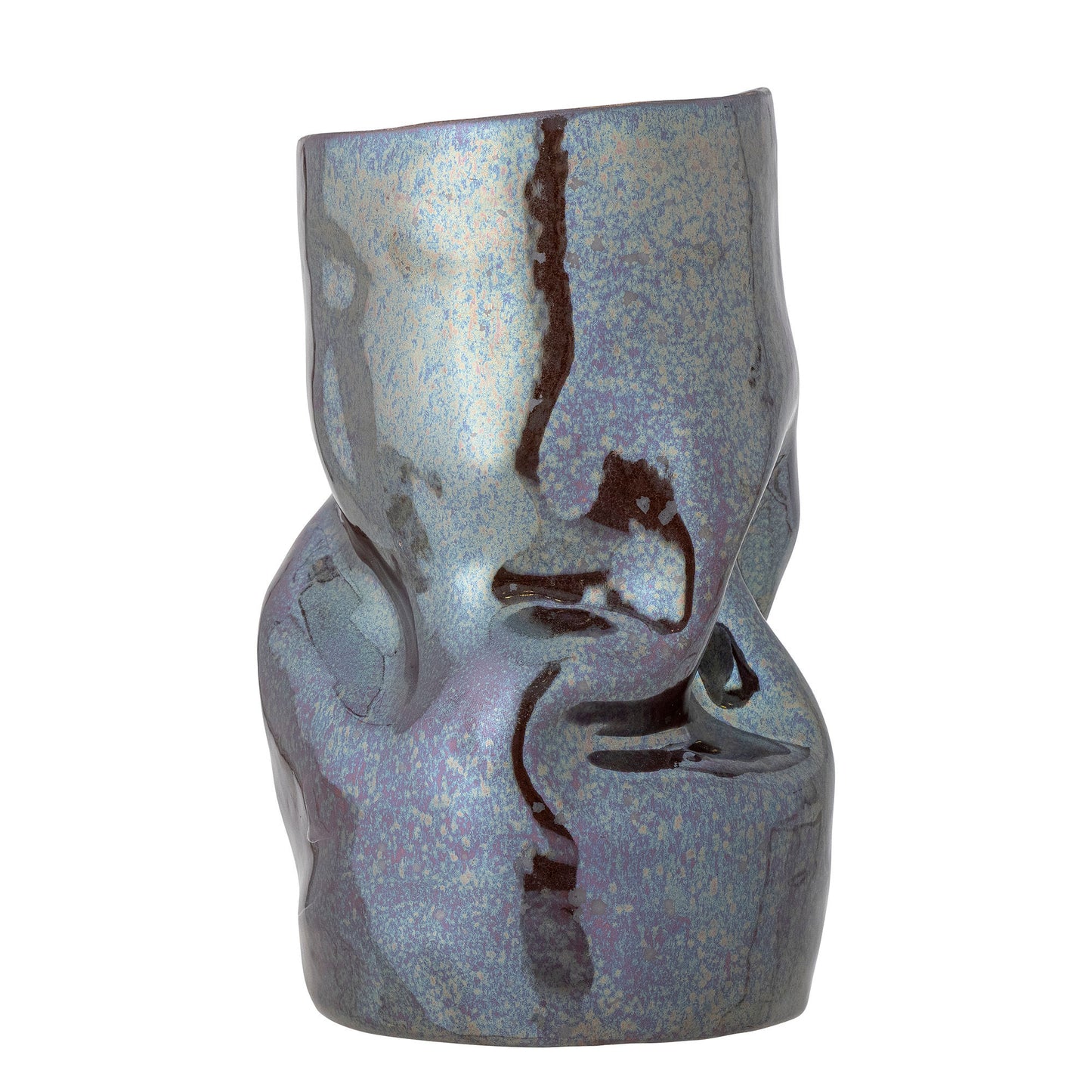 Bloomingville Apio Vase, Schwarz, Steingut