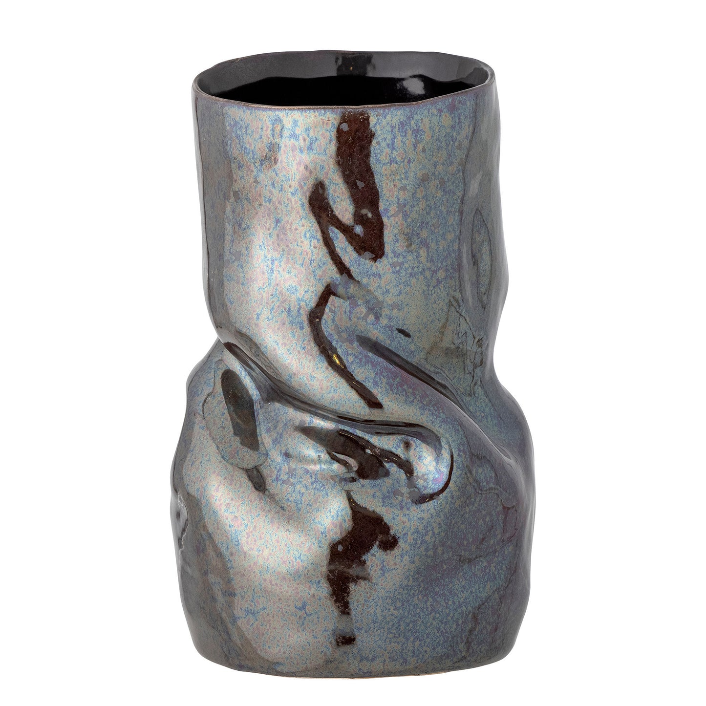 Bloomingville Apio Vase, Schwarz, Steingut