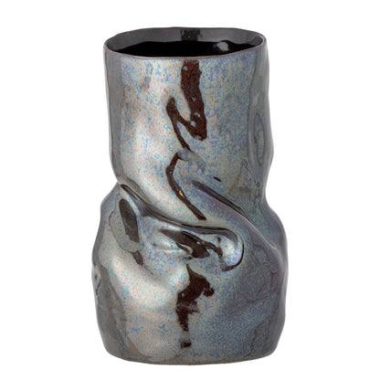 Bloomingville Apio Vase, Schwarz, Steingut