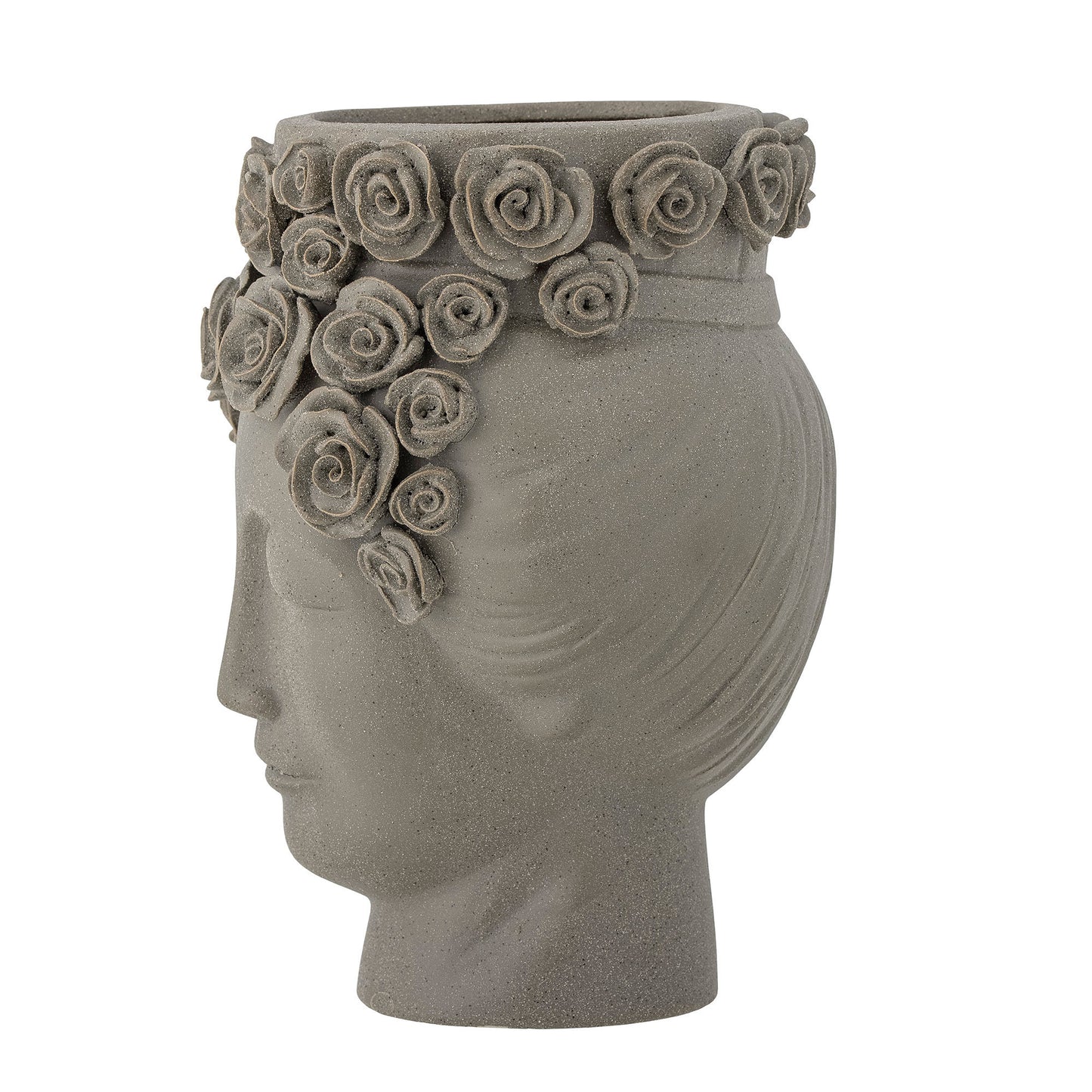 Bloomingville Akira Vase, Grau, Steingut