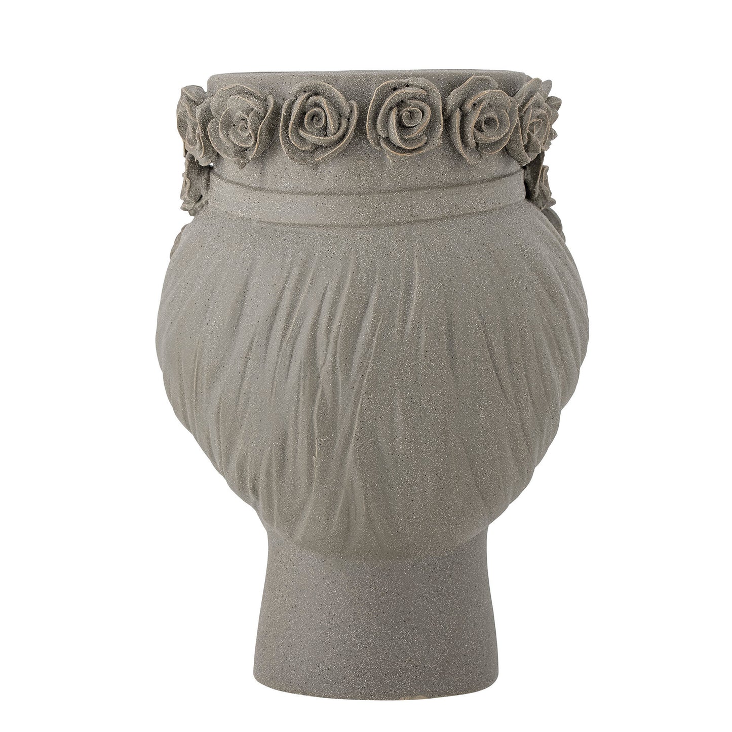 Bloomingville Akira Vase, Grau, Steingut