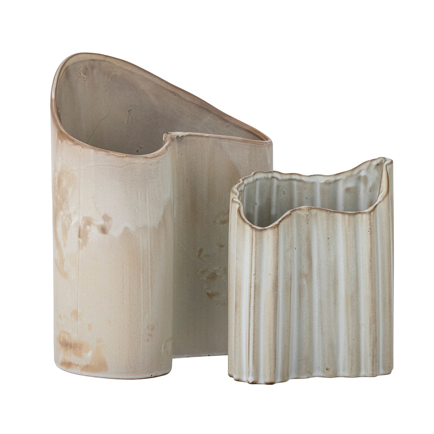 Bloomingville Henaj Vase, Braun, Steingut