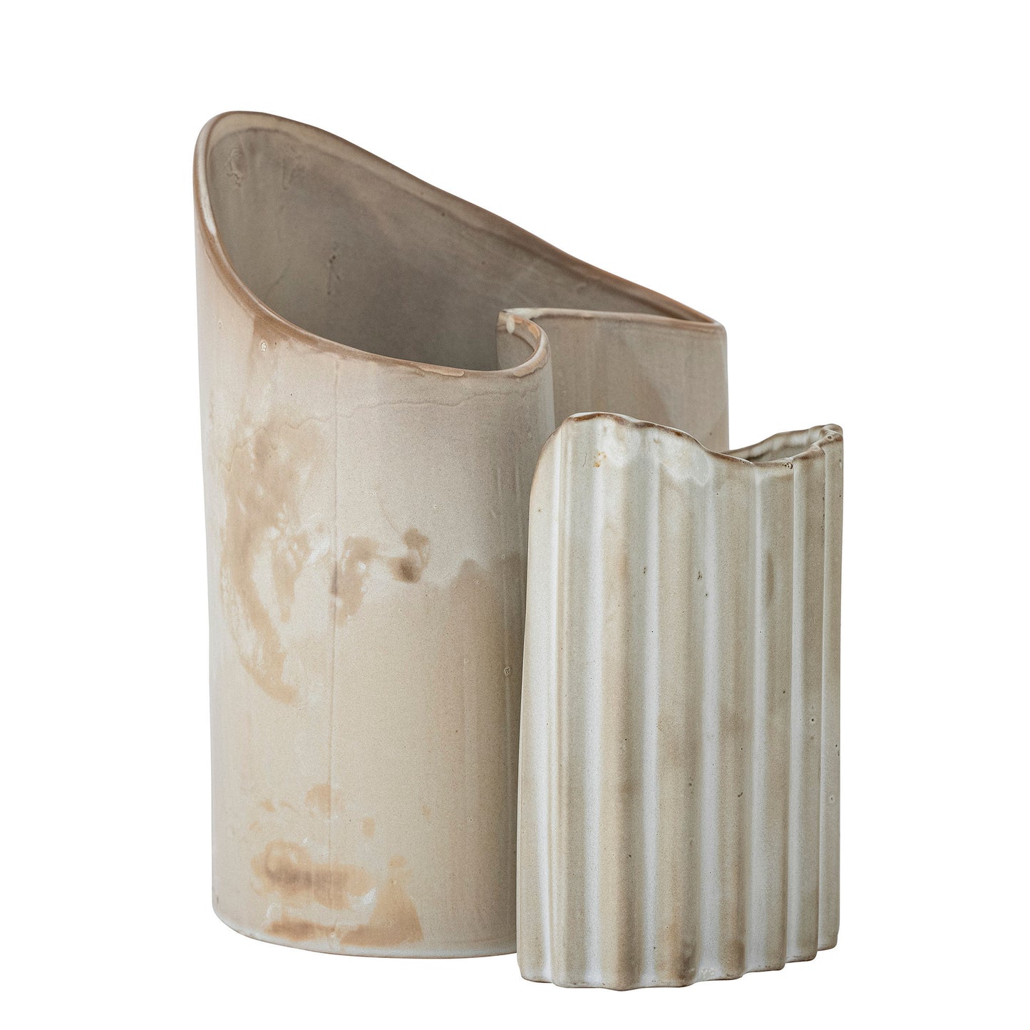 Bloomingville Henaj Vase, Braun, Steingut