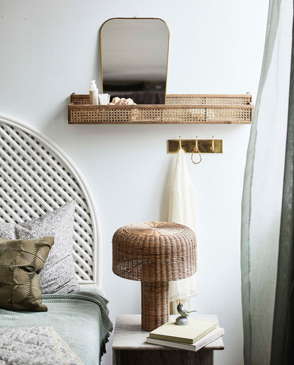 Nordal SHELFI rattan Regal, L - nature, 91cm